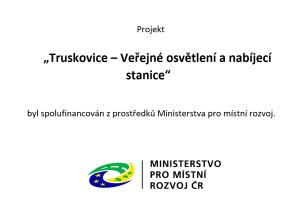Truskovice - Veřejné osvětlení a nabíjecí stanice 1